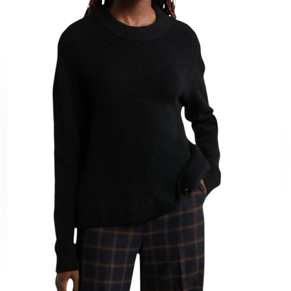 NEW Wyeth Darby Black Wool & Yak Blend Luxury Crew Neck Sweater Women’s XS